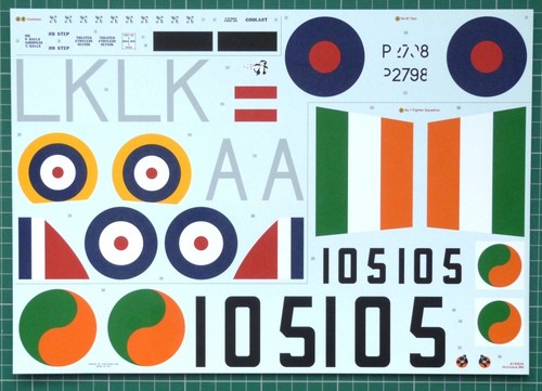 Decal sheet airfix a14002a - sheet,