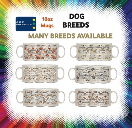 Dog breeds 10oz ceramic mug - breeds,
