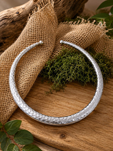 Plated silver hammered celtic - silver,