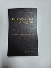 Halsburys Laws of England 5th Edition: Vol 1a Agriculture - Excellent Condition