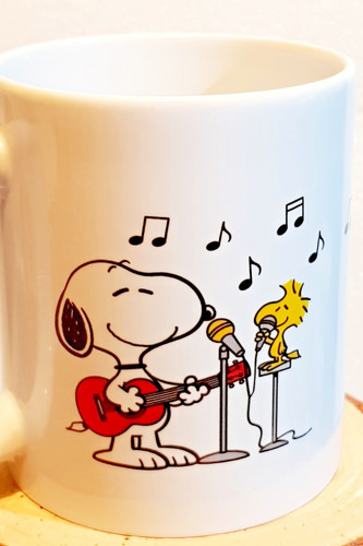 Snoopy music mug - snoopy,