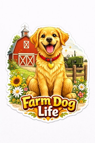 Golden retriever farm - golden,
