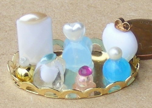 Dolls house perfume bottles - house,