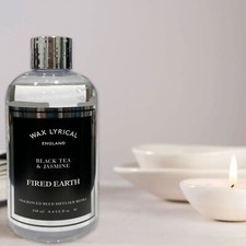 Fired Earth Black Tea & Jasmine Wax Lyrical Reed Diffuser Refill Large 250ml
