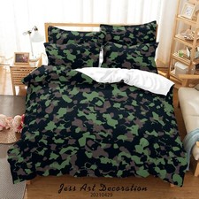 3D Dark Camouflage Quilt Cover Set Bedding Sets Pillowcases