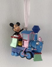 DISNEY DISNEYLAND PARIS MICKEY MOUSE ON A TRAIN CHRISTMAS TREE HANGING ORNAMENT
