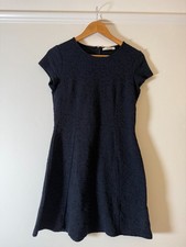 Oasis Navy Jacquard Dress size