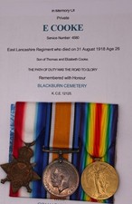 WW1 1915 Trio East Lancashire Regiment Died 1918 from Blackburn