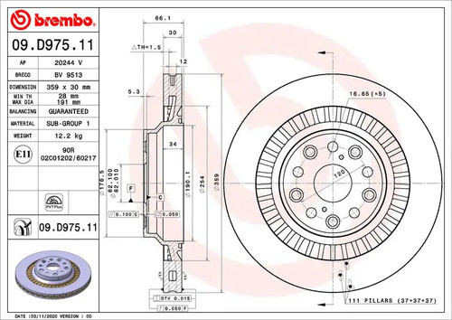Brake disc internally - 2x,