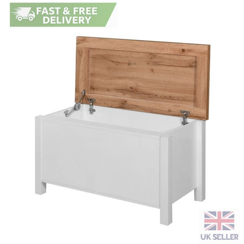 White ottoman storage toy - storage, box