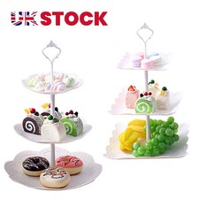 3 Tier Glass Plastic Cake