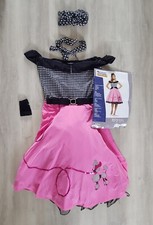 FIFTIES GIRL / NIFTY 50's GREASE size 10 - 12 large CALIFORNIA COSTUMES dress