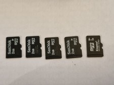 5 X 2GB MICRO SD MEMORY CARD JOB LOT BUNDLE - MIXED BRANDS UK SELLER - FREE P&P