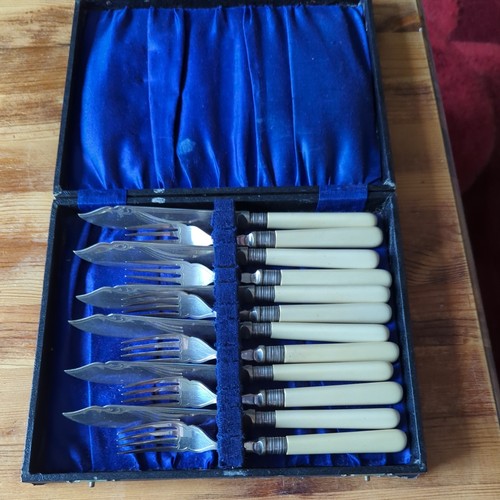 Vintage case epns fish - case, 12