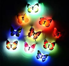 5 Stickable Butterfly Night Lights Creative Colorful Glowing LED Wall Lights