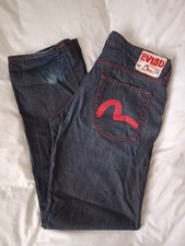 EVISU EUED RED STITCH JEANS