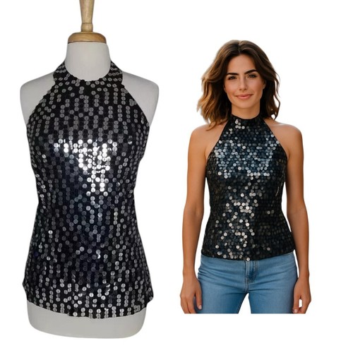 Halter style top black - style,