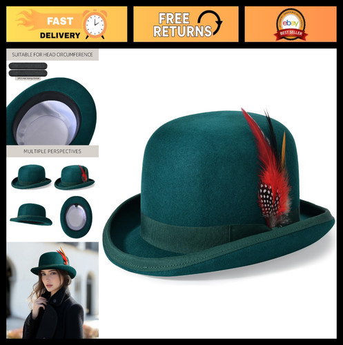 100 wool bowler hat - wool, men
