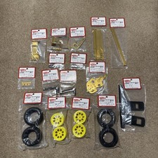 NEW Kyosho Optima/Javelin gold chassis parts & wheels & tyres set RARE 