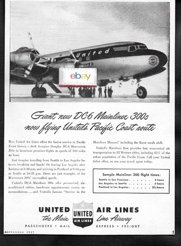 United air lines - united, 1947