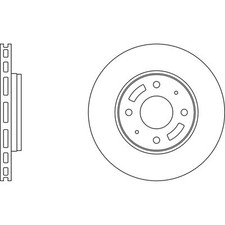 2x Brake Discs Vented For