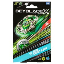 Beyblade X Starter Pack Top & Launcher - Helm Knight 3-80N Rotating Spinning Top