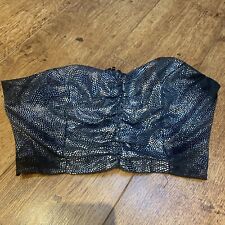 Chelsea Girl Sparkly Silver Boob Tube, Size 12