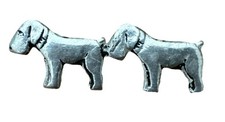 800 Silver Vintage 2  Dog Pin