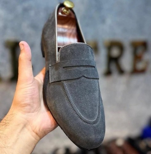 Solento handmade grey - handmade, suede
