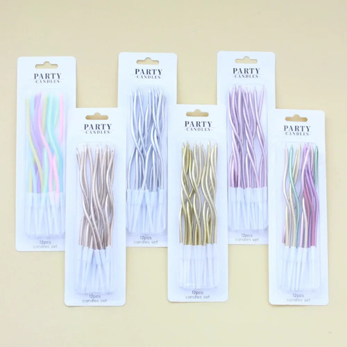 6pcs twisty birthday candles - 6pcs,