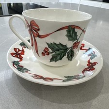 Roy Kirkham Christmas Cup & Saucer, Large Breakfast