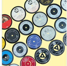 Christmas Themed Drinks Coasters Upcycled Original Vinyl Records Premium Range