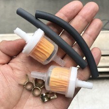 Fuel Petrol Inline Hose Pipe w/ Clip for 2 Stroke Quad Liquid Oil Filter Pipe
