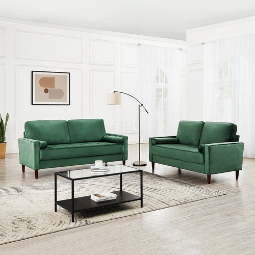 Velvet sofa and seater - sofa,