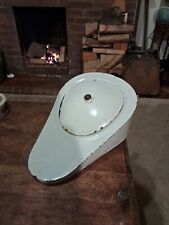 Vintage Antique Enamel Bed Pan Enamelware Medical/Hospital White/Black/ 15 Inch