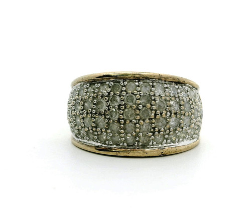 Men diamond ring 9ct yellow - men's,