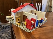 Vintage Lego Duplo House with furniture and figures.