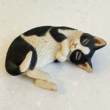 Sherratt & Simpson Black & White Tuxedo Sleeping Kitten 2cm - See Pics & Desc 