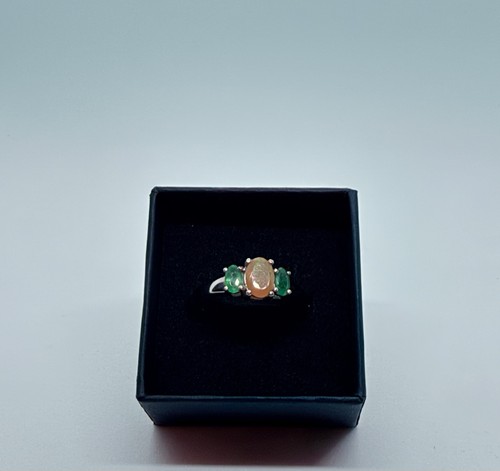 Sterling silver ethiopian - silver, opal