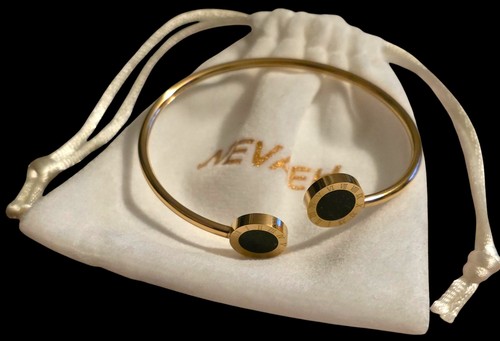 Nevaeh yellow gold black - gold, onyx