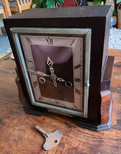 Art deco english mantel clock - english,