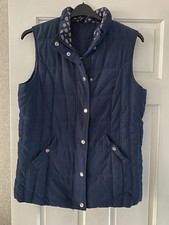 Cotton Traders Womens Navy Padded Gilet Body Warmer Size 14