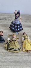 4 X " SOUVENIR NATIONAL COSTUME DOLLS"  APPROX 7" HIGH