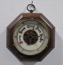 Antique Oak & Brass Aneroid