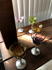 Wine Glasses 6 Silver Plated