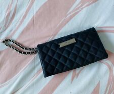 Jane Norman Faux Leather black small clutch purse handbag 