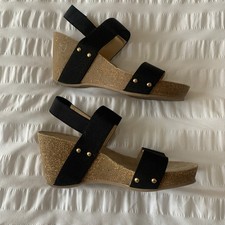 wedge sandals - Black by
