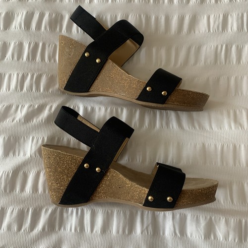 Wedge sandals black by - -,