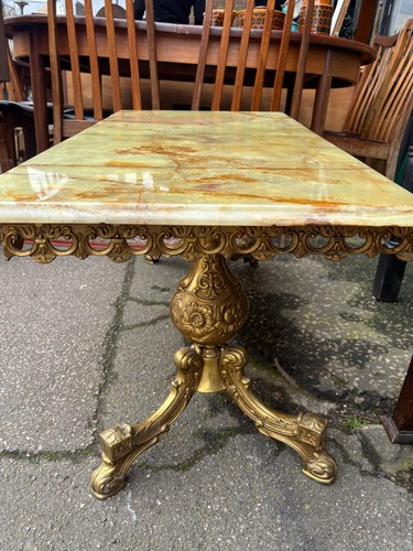Mid century onyx coffee - , table