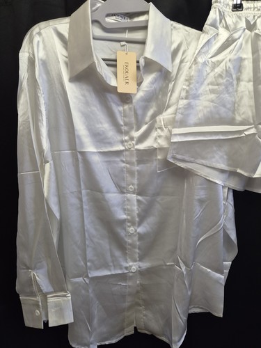 Ladies 2pc satin pyjama set - ladies,